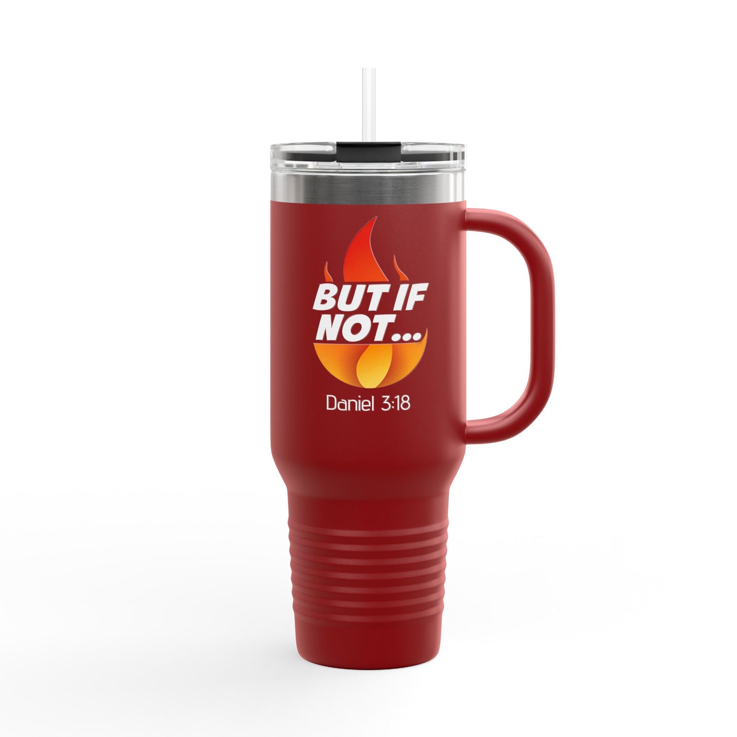 40oz Insulated Travel Mug — "Still Not Pretty" Flame Graphic, Double-Wall Tumbler for Commuting & Camping