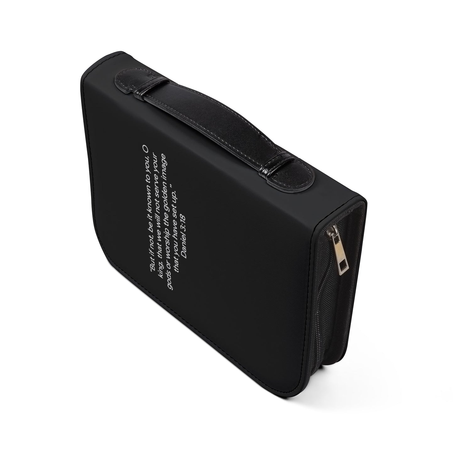 Bible Cover — "But If Not" Flame Design Zippered Bible Case (Daniel 3:18)