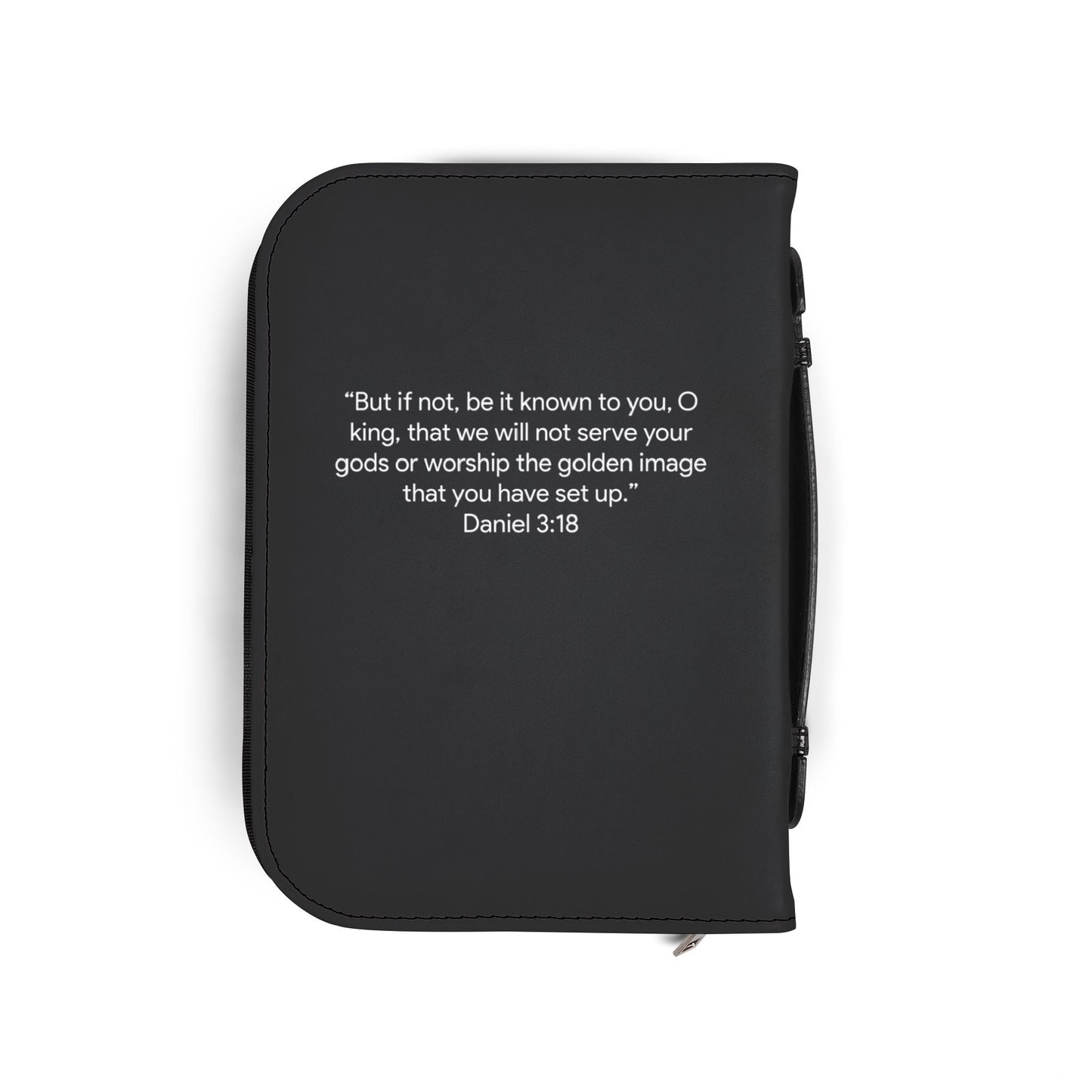 Bible Cover — "But If Not" Flame Design Zippered Bible Case (Daniel 3:18)