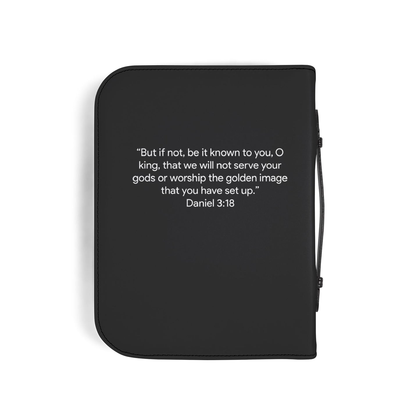 Bible Cover — "But If Not" Flame Design Zippered Bible Case (Daniel 3:18)