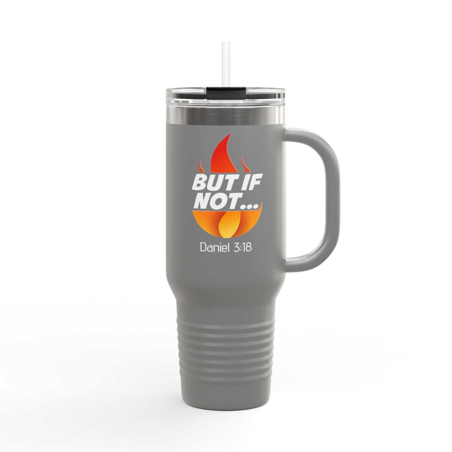 40oz Insulated Travel Mug — "Still Not Pretty" Flame Graphic, Double-Wall Tumbler for Commuting & Camping