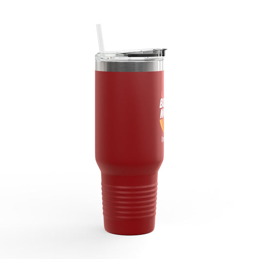 40oz Insulated Travel Mug — "Still Not Pretty" Flame Graphic, Double-Wall Tumbler for Commuting & Camping