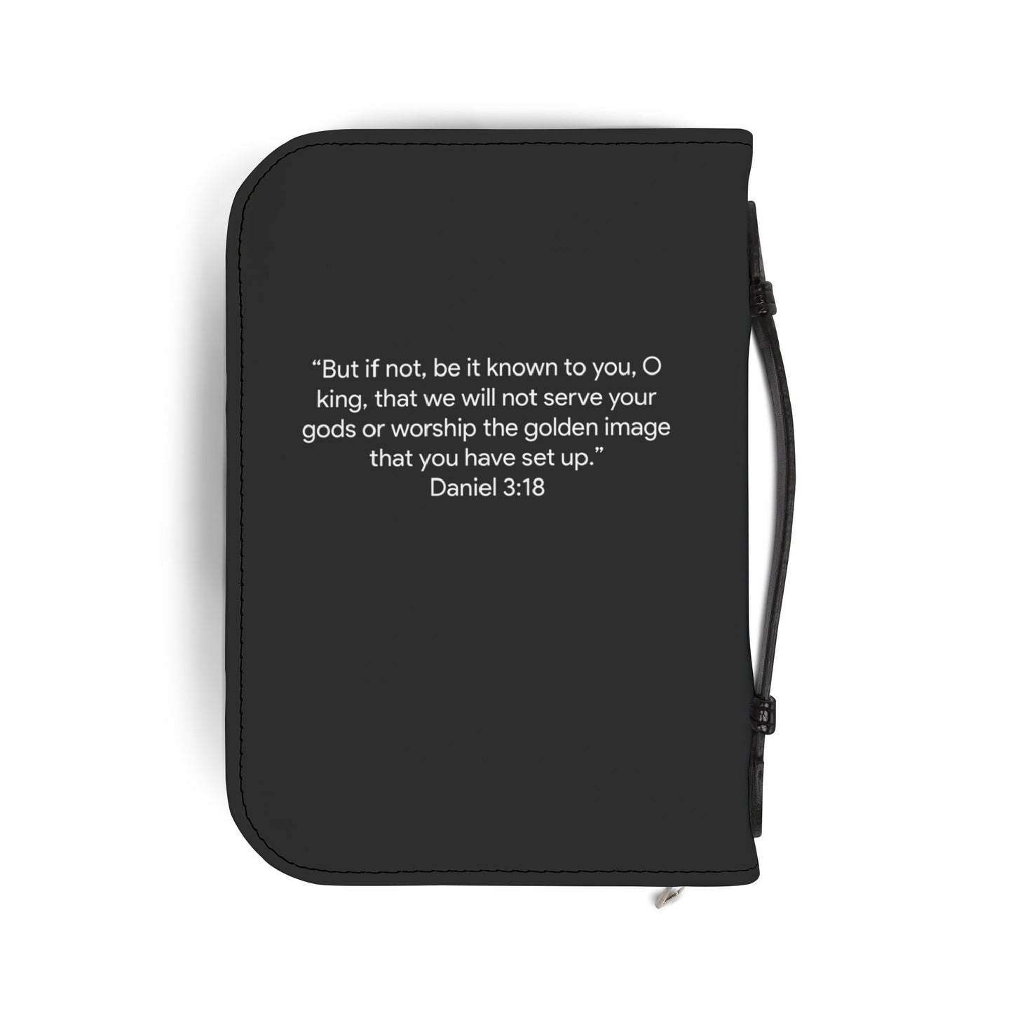 Bible Cover — "But If Not" Flame Design Zippered Bible Case (Daniel 3:18)