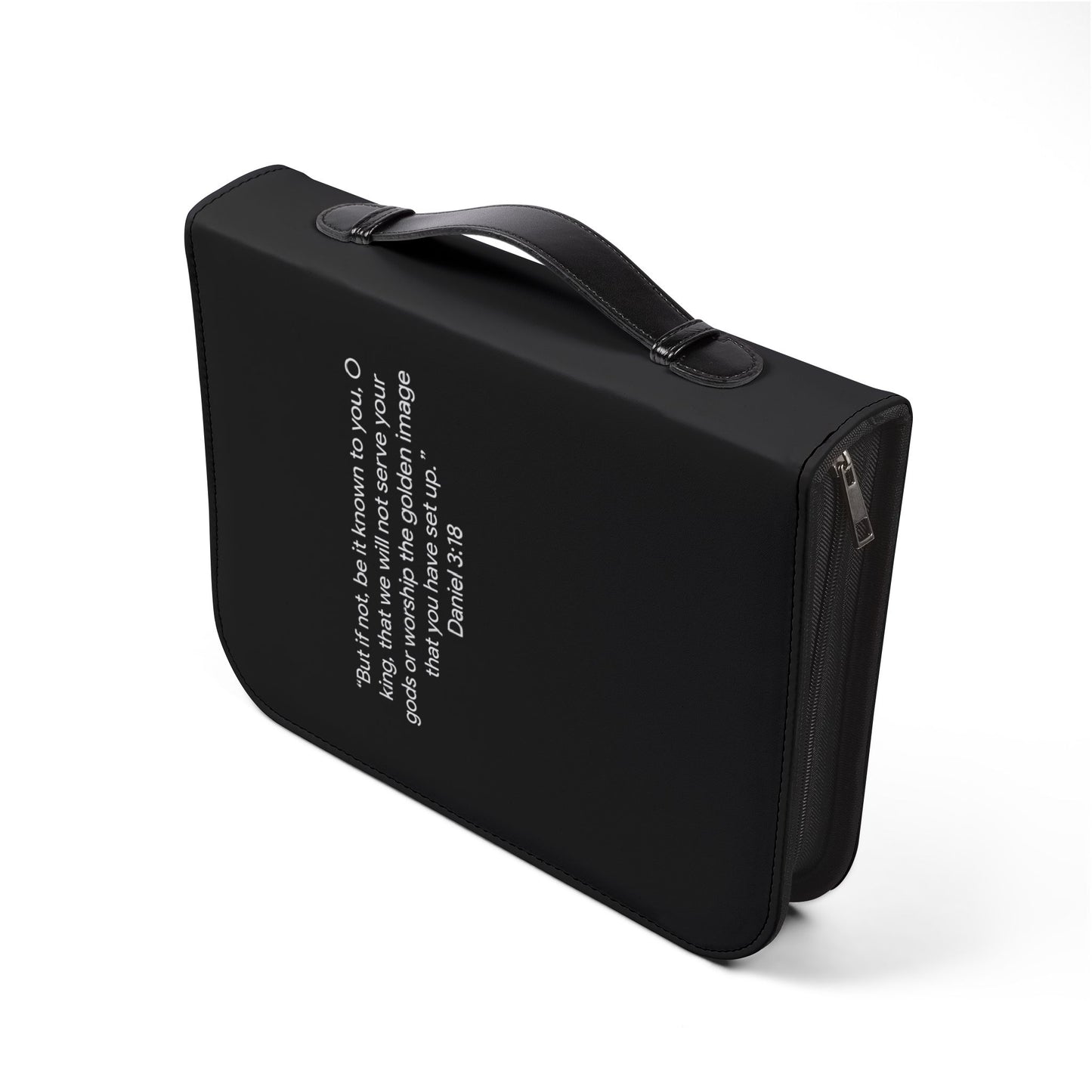 Bible Cover — "But If Not" Flame Design Zippered Bible Case (Daniel 3:18)